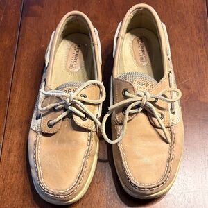 Sperry Women's Tan Leather 2-Eye Boat Shoes